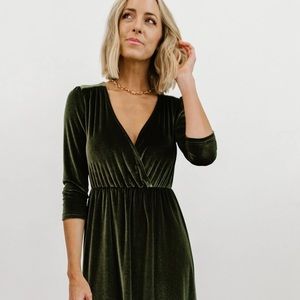 Baltic Born Sofia Velvet Maxi Dress Olive Size XL